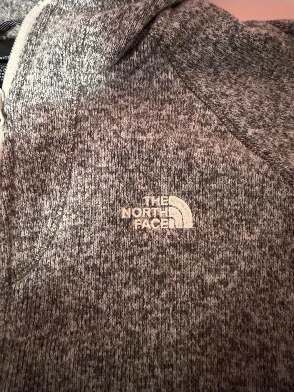The North Face Women's Heather Gray Zip-Up Sweater